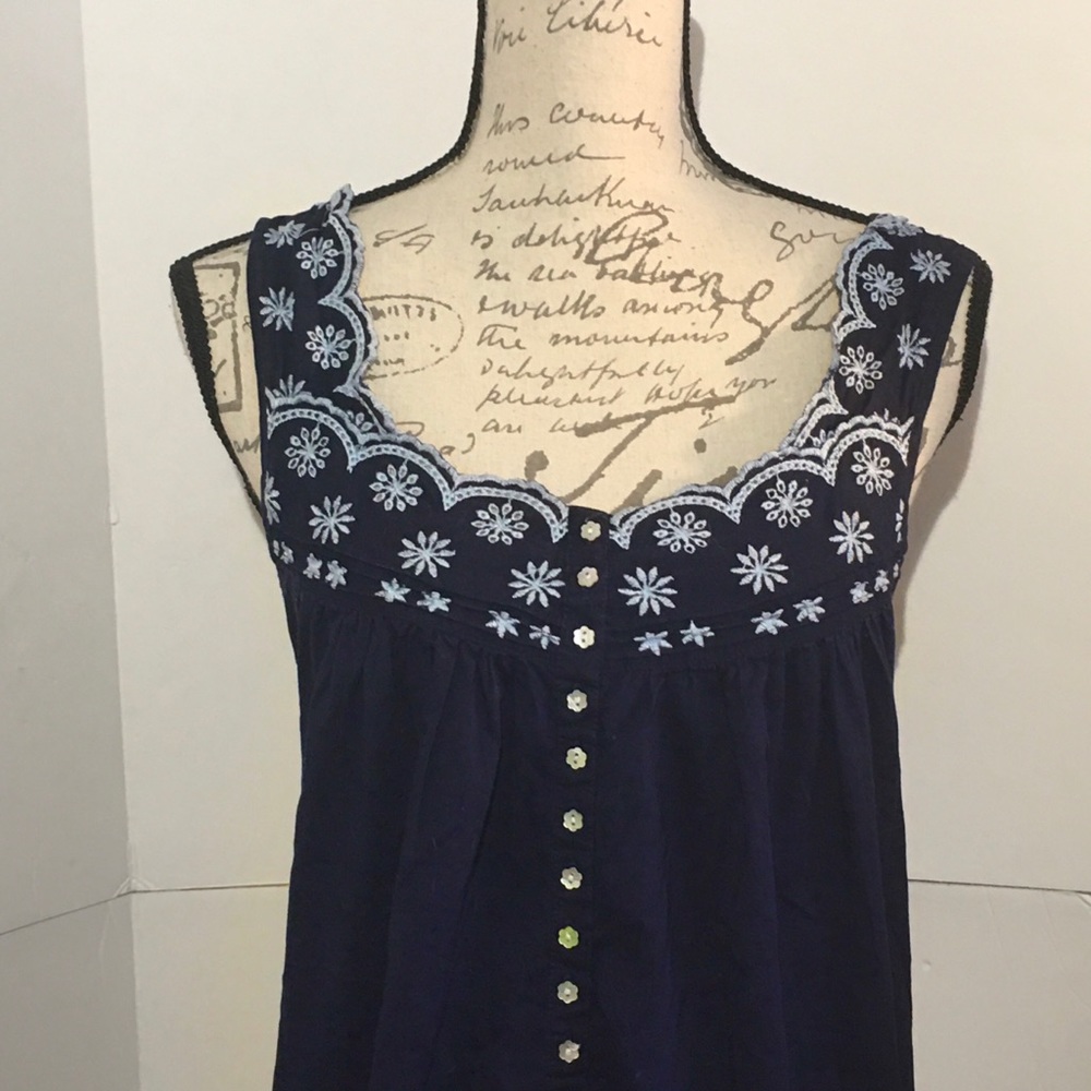Ellen West Navy Blue Snowflake Dress